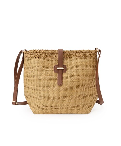 SHOO・LA・RUE(シューラルー)の「ペーパーショルダーバッグ(ショルダーバッグ・レディース・アイボリー/ブラック/ベージュ・00)」の11枚目の写真