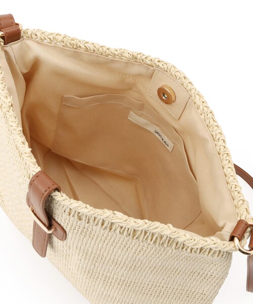 SHOO・LA・RUE(シューラルー)の「ペーパーショルダーバッグ(ショルダーバッグ・レディース・アイボリー/ブラック/ベージュ・00)」の18枚目の写真