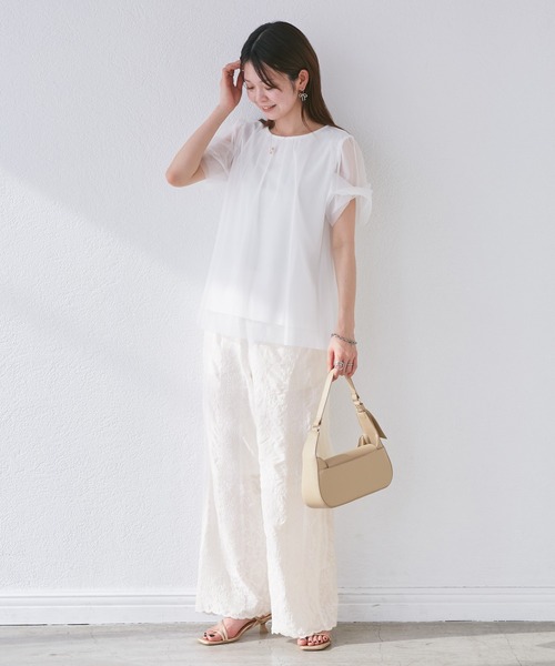 ROPE' PICNIC(ロペピクニック)の「刺繍イージーワイドパンツ(その他パンツ・レディース・ブラック/キナリ・38/36)」の11枚目の写真
