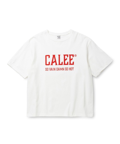 CALEE(キャリー)の「VINTAGE TYPE CALEE NATIONAL LOGO S/S TEE(Tシャツ/カットソー・メンズ・ホワイト/ブラック/オレンジ/ブルー・MEDIUM/LARGE/X-LARGE)」の3枚目の写真