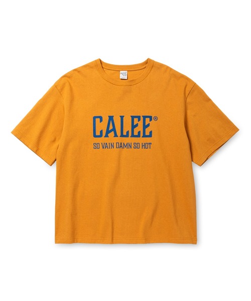 CALEE(キャリー)の「VINTAGE TYPE CALEE NATIONAL LOGO S/S TEE(Tシャツ/カットソー・メンズ・ホワイト/ブラック/オレンジ/ブルー・MEDIUM/LARGE/X-LARGE)」の2枚目の写真