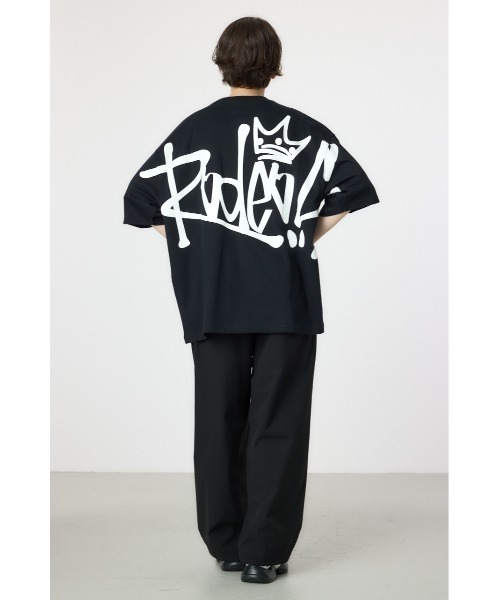 RODEO CROWNS WIDE BOWL(ロデオクラウンズワイドボウル)の「BIG SIGN LOGO Tシャツ(Tシャツ/カットソー・レディース・ライトパープル/ネイビー/ブラック/オフホワイト・MEDIUM/LARGE)」の9枚目の写真