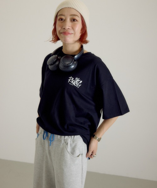 ロデオクラウンズ bear LogoＴシャツ BLACK新品タグ付きユニセックス ロデオクラウンズ BIG SIGN LOGO Tシャツ ユニセックス BLACK