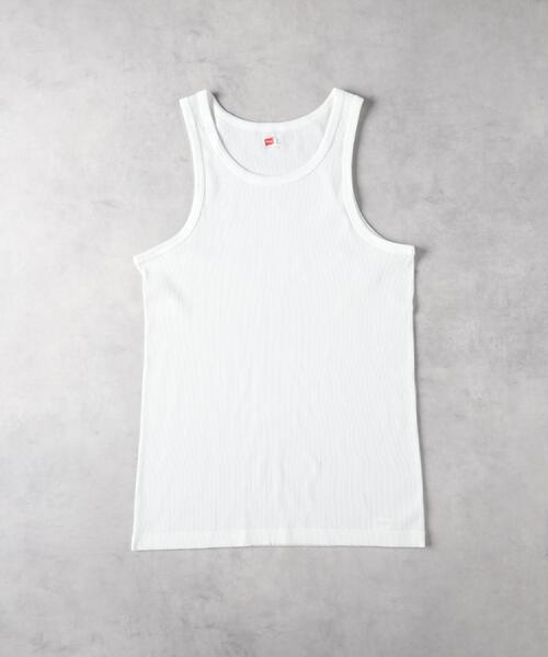 HANES(ヘインズ)の「HANES(ヘインズ)【メンズ】リブタンクトップ(タンクトップ・メンズ・ブラック/ホワイト・L/M/XL)」の15枚目の写真