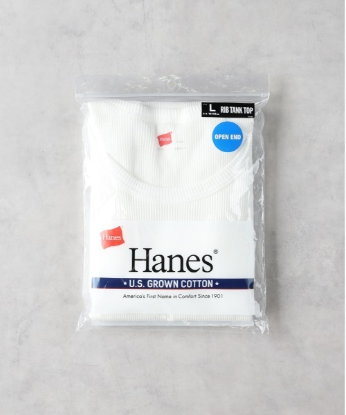 HANES（ヘインズ）の「【HANES】リブタンクトップ（タンクトップ・メンズ・ブラック/ホワイト・L/M/XL）」の3枚目の写真