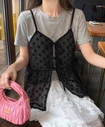 シースルー」に該当するトップス（花柄・ボタニカル柄）ファッション