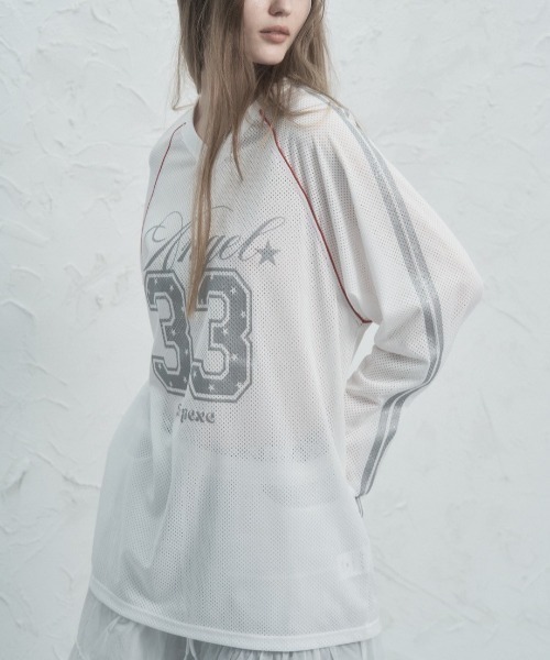 ★SETUP-EXE★V-NECK MESH SPORTS T / CAMO★正規品/韓国送料込 SETUPEXE（セットアップイーエックスイー）の「【SETUP‐EXE】V