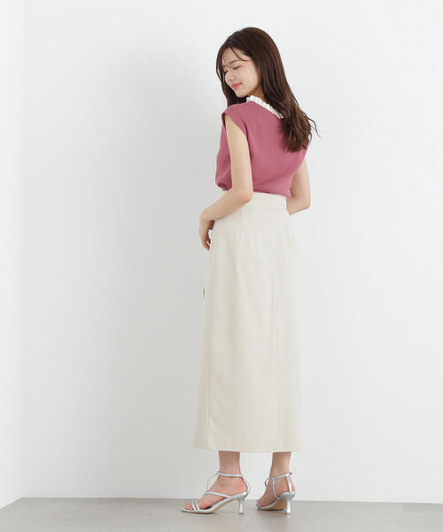 PROPORTION BODY DRESSING（プロポーションボディドレッシング）の「前スリットナロースカート / 1215120601（スカート・レディース・ダークグレー/ピンク/ベージュ・SMALL/MEDIUM/XS）」の11枚目の写真