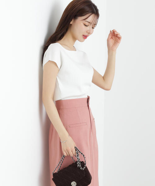 PROPORTION BODY DRESSING（プロポーションボディドレッシング）の「前スリットナロースカート / 1215120601（スカート・レディース・ダークグレー/ピンク/ベージュ・SMALL/MEDIUM/XS）」の15枚目の写真