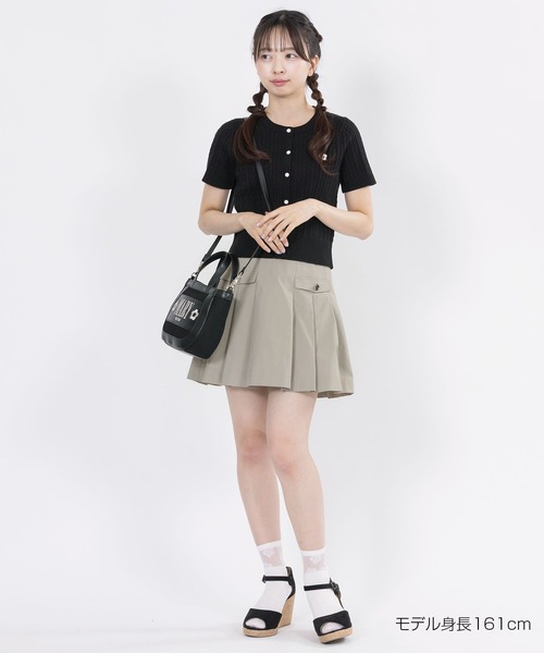 and marry タグ付きミニプリーツスカート　ベージュ　Sサイズ ダブルプリーツミニ スカート（スカート）｜MARY QUANT（マリー