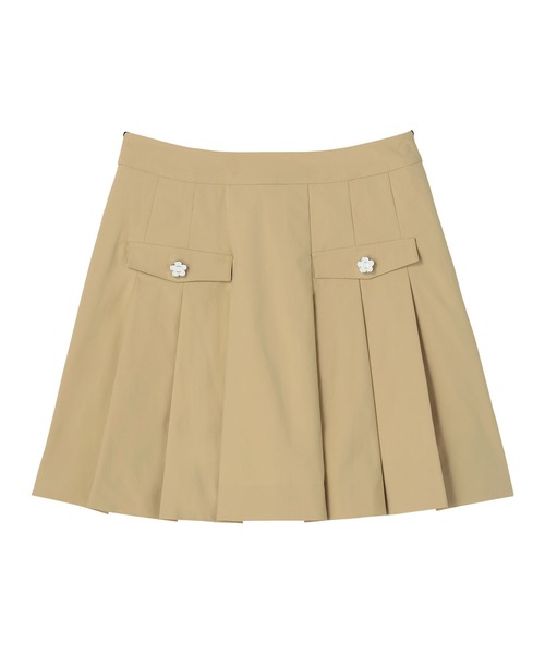 and marry タグ付きミニプリーツスカート　ベージュ　Sサイズ ダブルプリーツミニ スカート（スカート）｜MARY QUANT（マリー