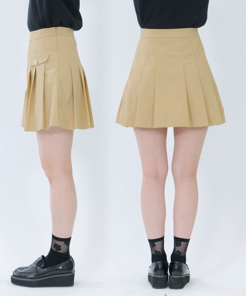 すぐ届く☆MARY QUANT ミニスカート フリル パンツ型裏地付き◎ ダブルプリーツミニ スカート（スカート）｜MARY QUANT（マリー