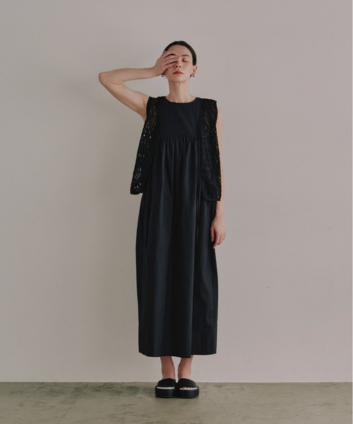 【新品タグ付き】ENFÖLD ノースリーブコクーンワンピース　ネイビー　36 楽天市場】コクーン ワンピ（ブランドエンフォルド）の通販