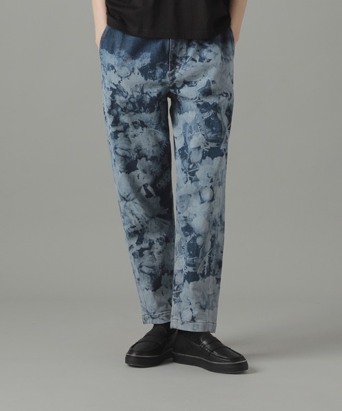 zucca ズッカ 25ssレーザーブリーチデニムパンツ　インディゴ染め　変形 ZUCCa（ズッカ）の「レーザーブリーチデニム / S（その他パンツ）」 - WEAR