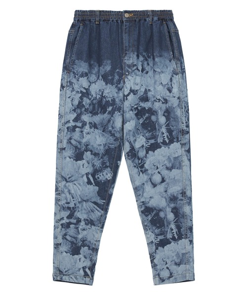 zucca ズッカ 25ssレーザーブリーチデニムパンツ　インディゴ染め　変形 zucca ズッカ 25ssレーザーブリーチデニムパンツ インディゴ染め 変形