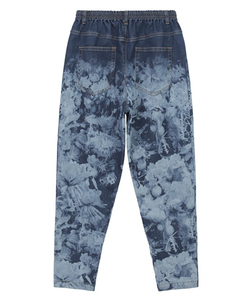zucca ズッカ 25ssレーザーブリーチデニムパンツ　インディゴ染め　変形 zucca ズッカ 25ssレーザーブリーチデニムパンツ インディゴ染め 変形