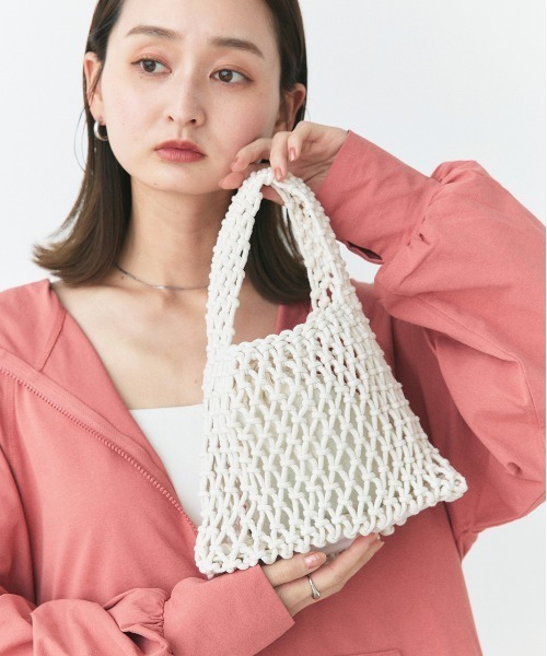 ad thie(アドティエ)の「ロープ編み ワンハンドル ミニバッグ(ハンドバッグ・レディース・イエロー/グリーン/ベージュ/オフホワイト/ブラック・FREE)」の20枚目の写真