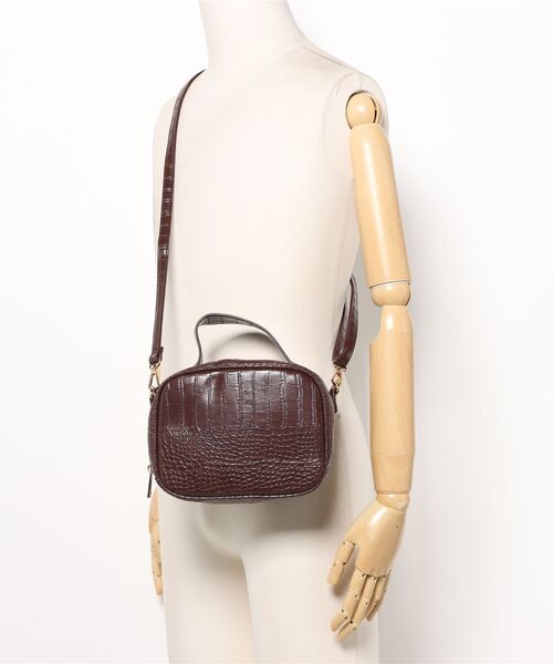 GORGE（ゴージ）の「《クロコ調×2WAY》レディース アレグロBAG ショルダー＆ハンドバッグ コンパクト 春夏秋冬（ショルダーバッグ・レディース・ブラック/グリーン/ブラウン・F）」の4枚目の写真
