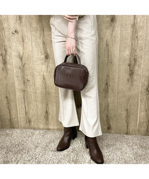 GORGE（ゴージ）の「《クロコ調×2WAY》レディース アレグロBAG ショルダー＆ハンドバッグ コンパクト 春夏秋冬（ショルダーバッグ・レディース・ブラック/グリーン/ブラウン・F）」の13枚目の写真