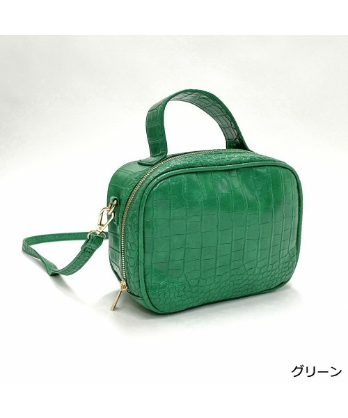 GORGE（ゴージ）の「《クロコ調×2WAY》レディース アレグロBAG ショルダー＆ハンドバッグ コンパクト 春夏秋冬（ショルダーバッグ・レディース・ブラック/グリーン/ブラウン・F）」の15枚目の写真