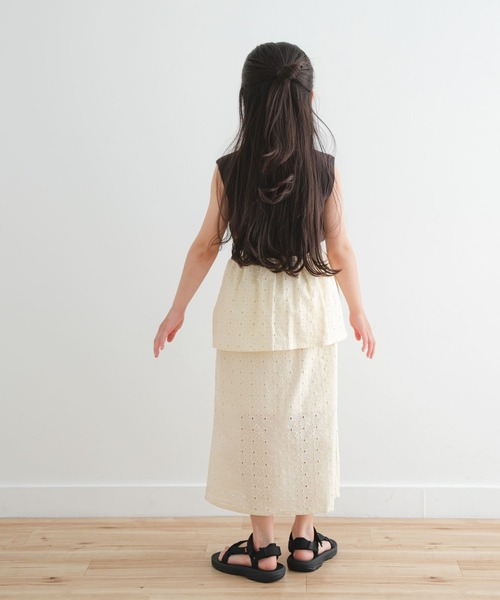 URBAN RESEARCH DOORS（アーバンリサーチドアーズ）の「コットンレースティアードスカート(KIDS)（スカート・キッズ・アイボリー/パープル・120/105/135）」の11枚目の写真