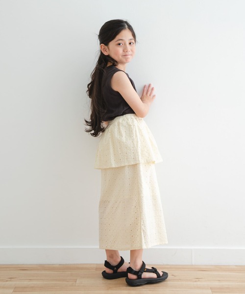 URBAN RESEARCH DOORS（アーバンリサーチドアーズ）の「コットンレースティアードスカート(KIDS)（スカート・キッズ・アイボリー/パープル・120/105/135）」の12枚目の写真