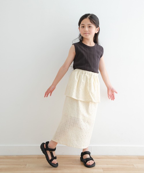 URBAN RESEARCH DOORS（アーバンリサーチドアーズ）の「コットンレースティアードスカート(KIDS)（スカート・キッズ・アイボリー/パープル・120/105/135）」の13枚目の写真
