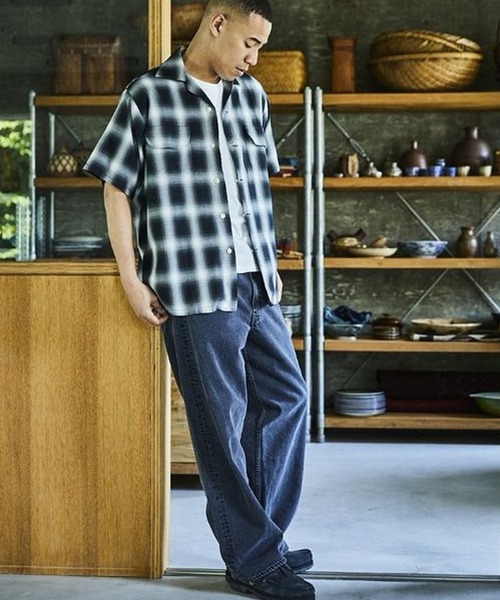 シャツ ASCLO Ombre Check Short Sleeve Shirt (4color) ASCLO Ombre Check Short Sleeve Shirt (4color) - ASCLO