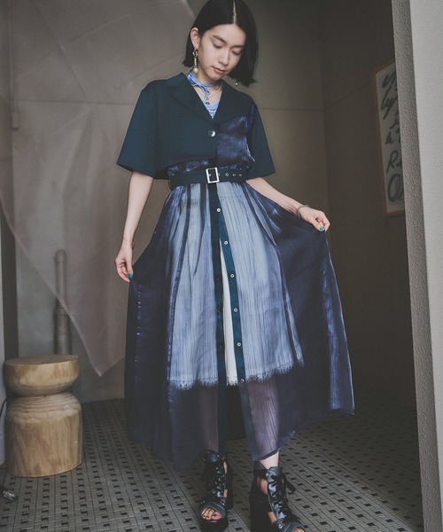 HARE(ハレ)の「2WAYリボンデザインレーストップス(HARE)(Tシャツ/カットソー・レディース・ブラック/ライトブルー/レッド・FREE)」の5枚目の写真