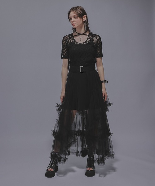 HARE(ハレ)の「2WAYリボンデザインレーストップス(HARE)(Tシャツ/カットソー・レディース・ブラック/ライトブルー/レッド・FREE)」の6枚目の写真