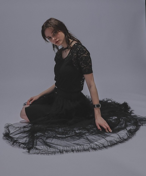 HARE(ハレ)の「2WAYリボンデザインレーストップス(HARE)(Tシャツ/カットソー・レディース・ブラック/ライトブルー/レッド・FREE)」の9枚目の写真