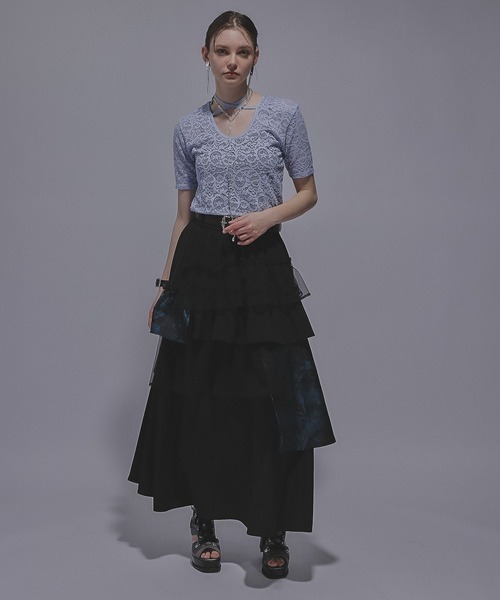 HARE(ハレ)の「2WAYリボンデザインレーストップス(HARE)(Tシャツ/カットソー・レディース・ブラック/ライトブルー/レッド・FREE)」の13枚目の写真