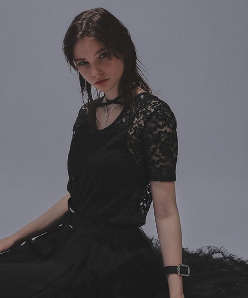 HARE(ハレ)の「2WAYリボンデザインレーストップス(HARE)(Tシャツ/カットソー・レディース・ブラック/ライトブルー/レッド・FREE)」の14枚目の写真