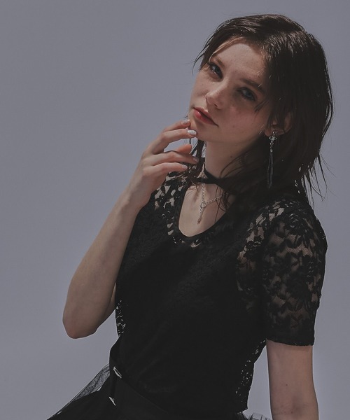 HARE(ハレ)の「2WAYリボンデザインレーストップス(HARE)(Tシャツ/カットソー・レディース・ブラック/ライトブルー/レッド・FREE)」の15枚目の写真