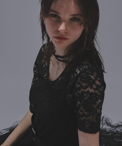 HARE(ハレ)の「2WAYリボンデザインレーストップス(HARE)(Tシャツ/カットソー・レディース・ブラック/ライトブルー/レッド・FREE)」の16枚目の写真