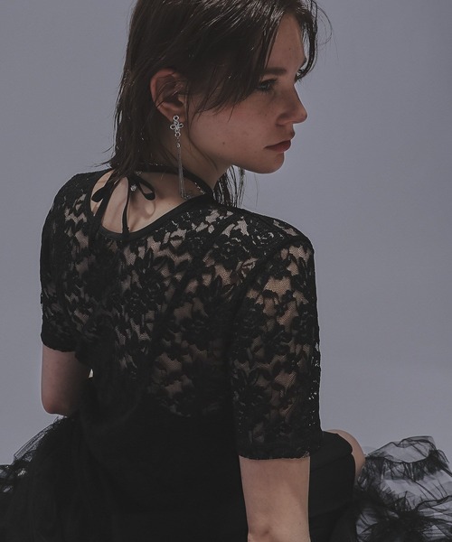 HARE(ハレ)の「2WAYリボンデザインレーストップス(HARE)(Tシャツ/カットソー・レディース・ブラック/ライトブルー/レッド・FREE)」の18枚目の写真