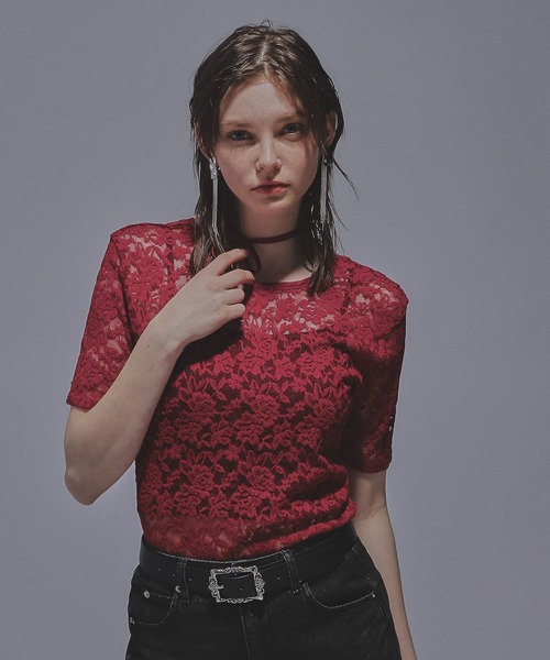 HARE(ハレ)の「2WAYリボンデザインレーストップス(HARE)(Tシャツ/カットソー・レディース・ブラック/ライトブルー/レッド・FREE)」の20枚目の写真