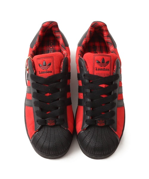 adidasスーパースター45周年記念限定モデルオールレッドロンドン23.5cm adidas SUPERSTAR II LONDON / アディダス スーパースター II ロンドン
