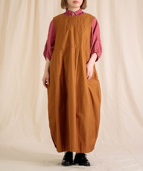 Brocante（ブロカント）の「[Brocante / ブロカント] リネンキャンバス グランシャツ（シャツ/ブラウス・レディース・ローズ/ダークグリーン・2）」の6枚目の写真