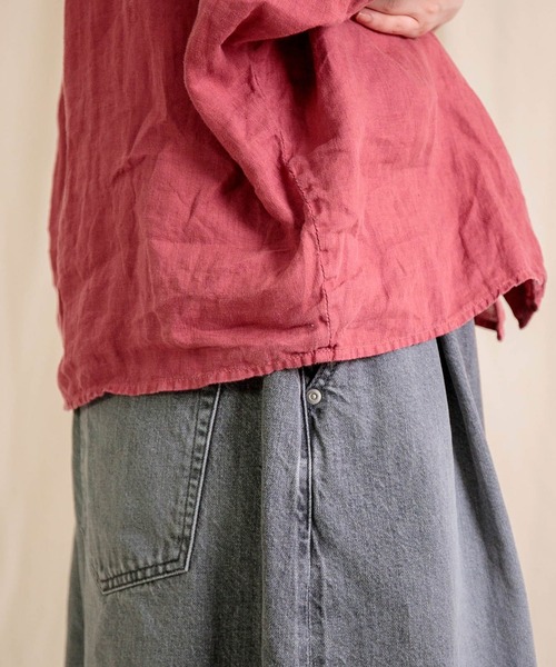 Brocante / ブロカント] リネンキャンバス グランシャツ | Domingo