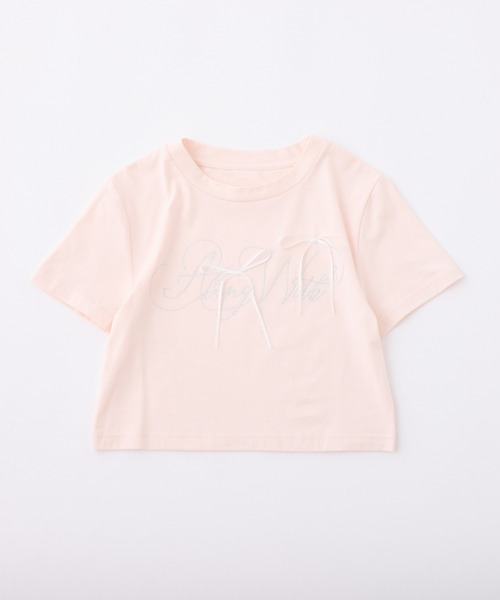 one after another NICE CLAUP(ワンアフターアナザーナイスクラップ)の「ビジューリボンアソートT(Tシャツ/カットソー・レディース・オフホワイト/ブラック/ピンク/ラベンダー・FREE)」の10枚目の写真