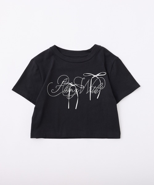 one after another NICE CLAUP(ワンアフターアナザーナイスクラップ)の「ビジューリボンアソートT(Tシャツ/カットソー・レディース・オフホワイト/ブラック/ピンク/ラベンダー・FREE)」の11枚目の写真