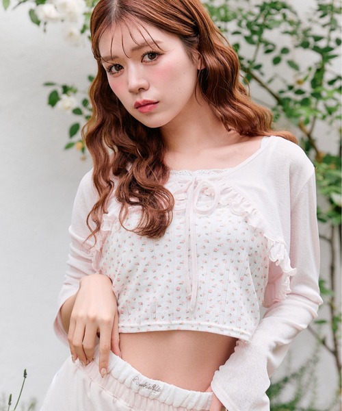 olive des olive ボレロセット ピンク OLIVE des OLIVE/【OLIVE des OLIVE】ボレロ×タンクセット｜NICE