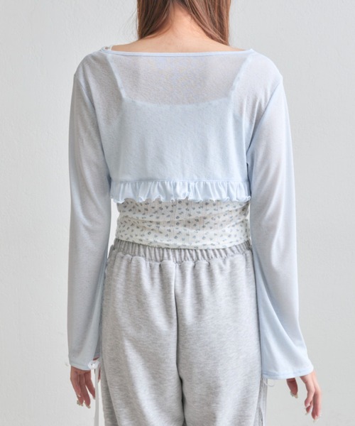 OLIVE des OLIVE（オリーブデオリーブ）の「【SETアイテム】ボレロセット（カーディガン/ボレロ・レディース・オフホワイト/サックスブルー/ピンク/ブラック・FREE）」の7枚目の写真