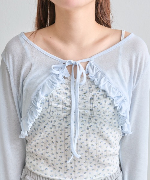 OLIVE des OLIVE（オリーブデオリーブ）の「【SETアイテム】ボレロセット（カーディガン/ボレロ・レディース・オフホワイト/サックスブルー/ピンク/ブラック・FREE）」の8枚目の写真