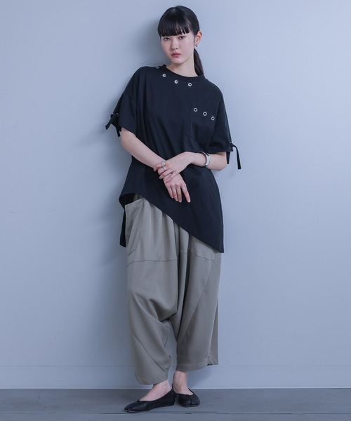 セール】【機能素材】『ハトメアシメカットソー』（Tシャツ/カットソー