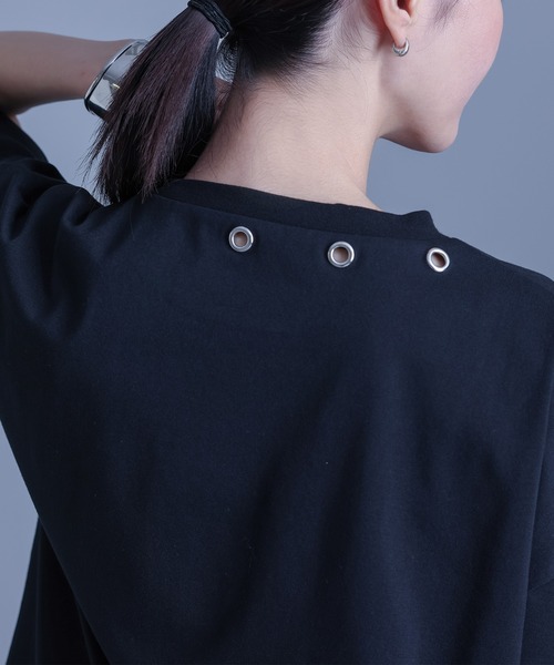 kOhAKU（コハク）の「【機能素材】『ハトメアシメカットソー』（Tシャツ/カットソー・レディース・ブラック/ライトグレー・FREE）」の19枚目の写真