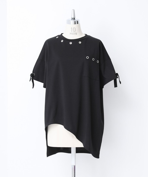 kOhAKU（コハク）の「【機能素材】『ハトメアシメカットソー』（Tシャツ/カットソー・レディース・ブラック/ライトグレー・FREE）」の15枚目の写真