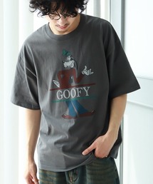 【Disney/ディズニー】 ミッキー アートワーク ヴィンテージ加工 半袖 Tシャツ