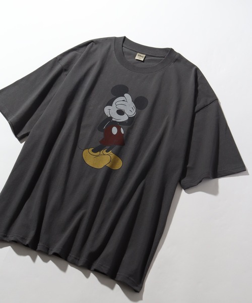 Disney　WCJ　ミッキー　Tシャツ　ヴィンテージ加工　白　半袖　夏 Disney WCJ ミッキー Tシャツ ヴィンテージ加工 白 半袖 夏